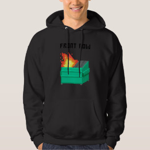 Eld 8-bitars främre raddumpare hoodie