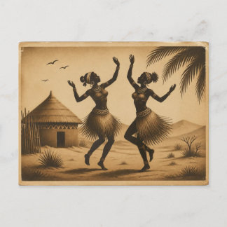 Eld Dans Nassau Bahamas Folklig Konst Vykort