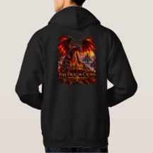 Eld Drake Krona Fantasy Drake Tröja Hoodie