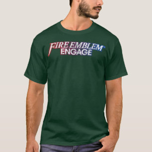 Eld Emblem Förlovad Uppsträckt Logotyp T Shirt