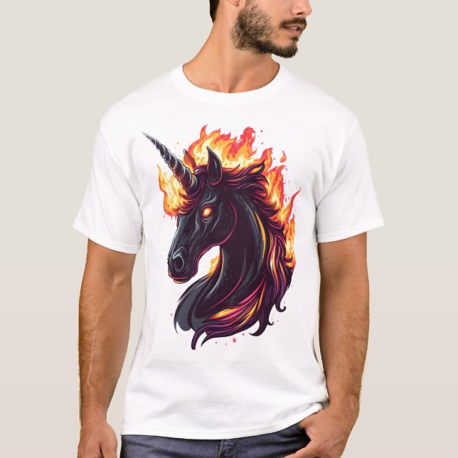 Eld & Flamma Enhörning (1) T Shirt (Framsida)