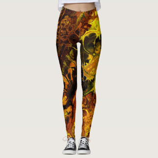 Eld Fraktal Konst 7-8 Bildalternativ Leggings
