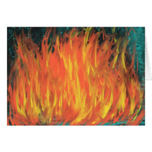Eld Gul Orange Flammor Blixt Inferno Konst Hälsningskort
