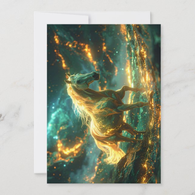 ELD HÄST - KINESISKA ZODIAC -  KORT (Framsida)