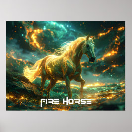 ELD HÄST - KINESISKA ZODIAC - POSTER