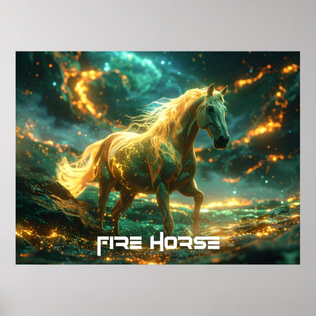 ELD HÄST - KINESISKA ZODIAC -  POSTER (Framsidan)