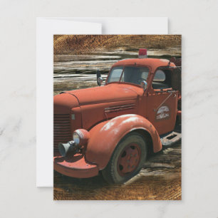 Eld i Vintagen Lastbil i Antique Fire Lastbil OSA Kort