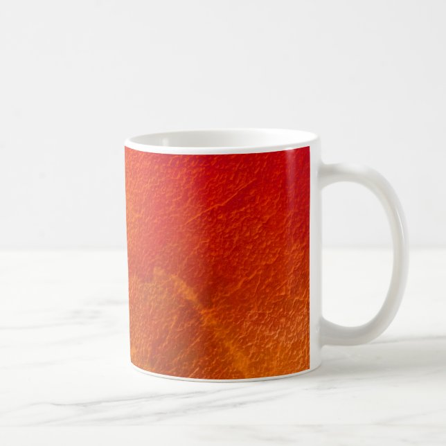 Eld - Ljus Orange Röd Gul Abstrakt Konst Kaffemugg (Höger)