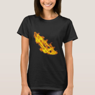 Eld Longboard Skateboard Flammande Skridskoåkare S T Shirt