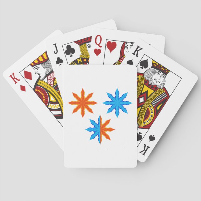 Eld och is Åttapointade stjärnor Casinokort (Baksidan)