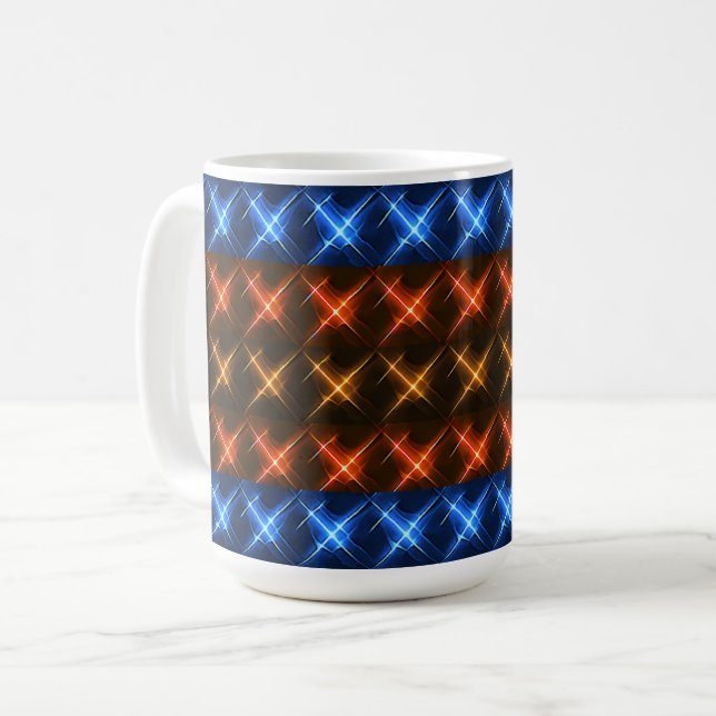 Eld och is stjärnmönster kaffemugg (Framsida vänster)