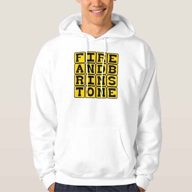 Eld och svavel, religiös iver sweatshirt (Framsida)