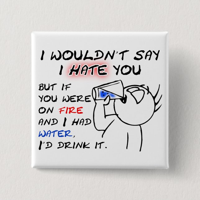 Eld Och Vatten Rolig Knappsköld Knapp (Framsida)