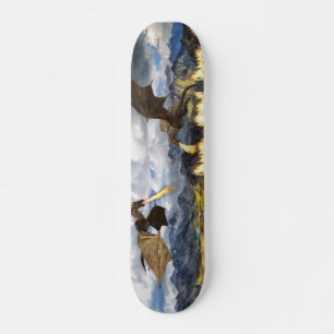 Eldandande Drakvyvern Fantasi Mini Skateboard Bräda 18,5 Cm