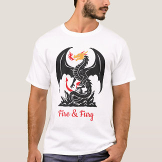 Eldande Drakfantasi Grafisk Anpassningsbar T Shirt