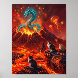 eldande drakon poster