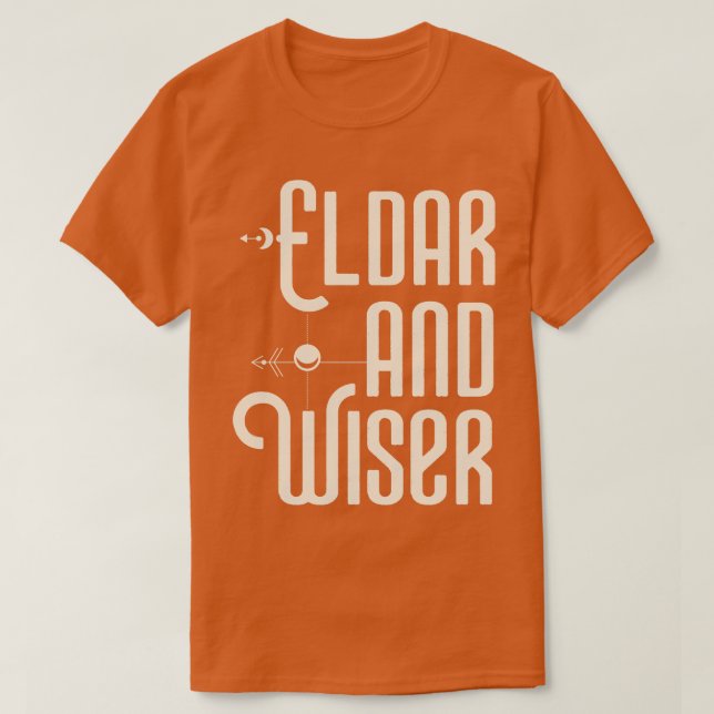 Eldar och Wiser Funny Wargaming T Shirt (Design framsida)