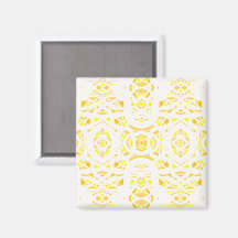 Eldbrand Gul Vit Abstrakt Gouachekonst