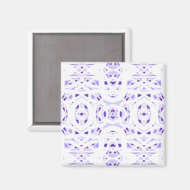 Eldbrand Lila Vit Abstrakt Gouachekonst Magnet (Front/Back)