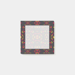 Eldbrand Röd Orange Gul Abstrakt Gouachekonst Post-it Block