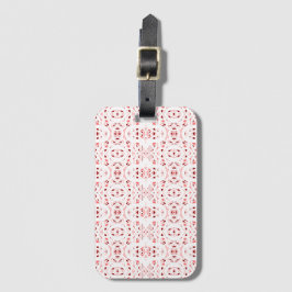 Eldbrand Röd Vit Abstrakt Gouachekonst Bagagebricka