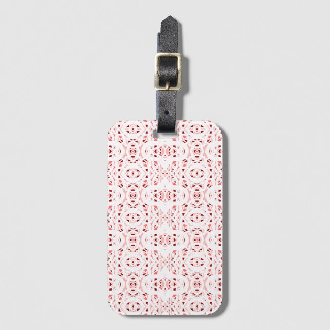 Eldbrand Röd Vit Abstrakt Gouachekonst Bagagebricka (Framsida vertikal)