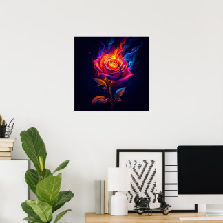 Elden och rosen poster