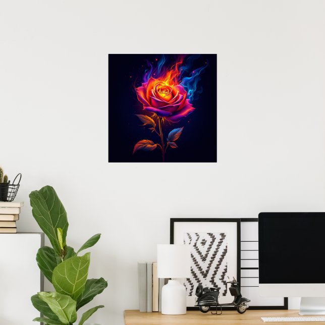 Elden och rosen  poster (Hemmakontoret)