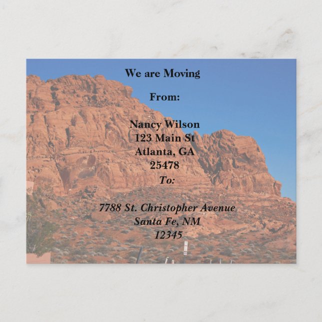 Eldens dal  meddelande vykort (Framsida)