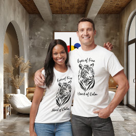 Eldens ögon, lugnets hjärta - Majestätisk tigerlin T Shirt