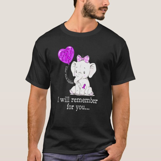 Elder Abuse Awareness Elephant T Shirt (Framsida)
