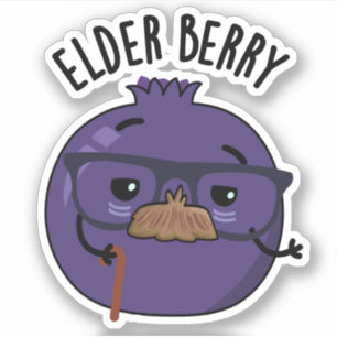 Elder-berry Funny Berry Pun Klistermärken