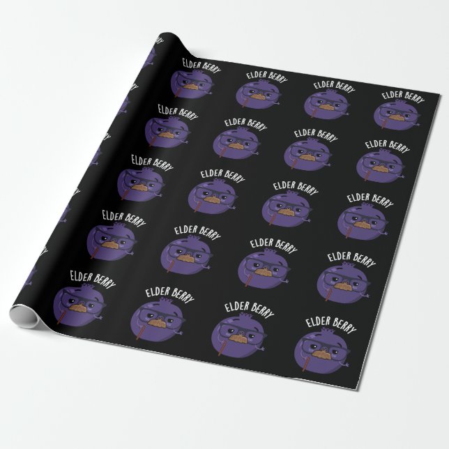 Elder-berry Funny Berry Pun Presentpapper (Utrullad)