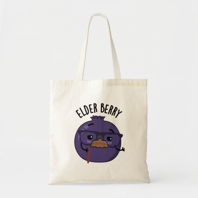 Elder-berry Funny Berry Pun Tygkasse (Framsidan)
