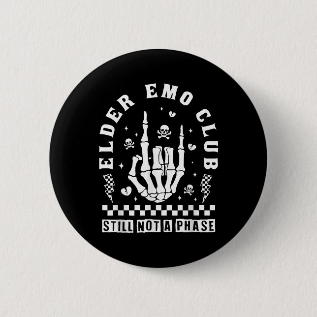 Elder Emo Club Fortfarande Inte En Fas Skelett Han Knapp (Framsida)