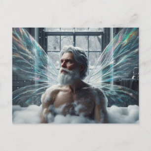 Elder Fairy Kung tar en bath Vykort