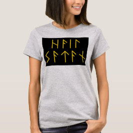 Elder Futhark Hail Satan T Shirt