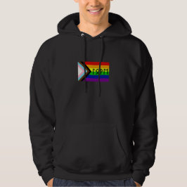 Elder Futhark Kärlek Progressive Pride Flagga Hoodie