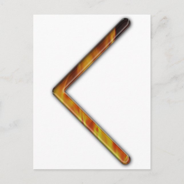 Elder Futhark Rune Cen Vykort (Framsida)