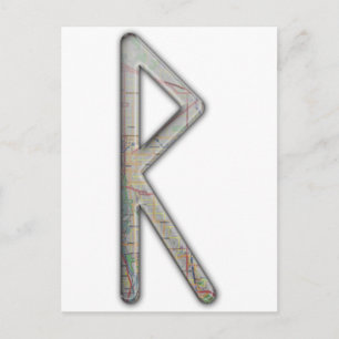 Elder Futhark Rune Rad Vykort