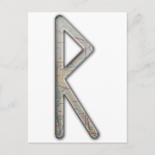 Elder Futhark Rune Rad Vykort (Framsida)