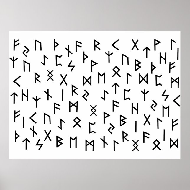 Elder futhark runes poster (Framsidan)