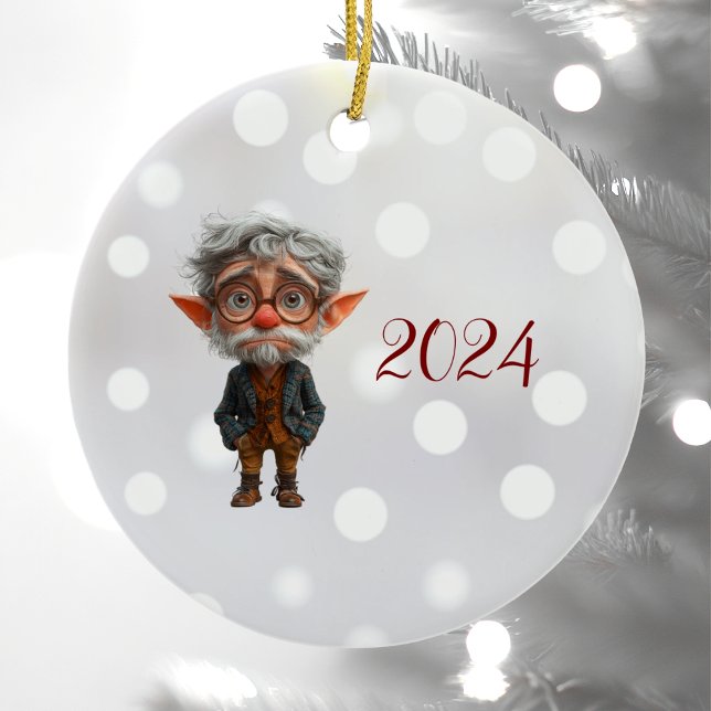Elder jul Elf Ceramic Ornament (Skapare uppladdad)