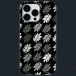 Elder Leaf Pattern Black White Grey<br><div class="desc">Elder tree leaf silhouette in a surface pattern design with grey and white detail on a black background.</div>