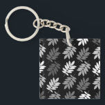 Elder Leaf Pattern Black White Grey<br><div class="desc">Elder tree leaf silhouette in a surface pattern design with grey and white detail on a black background.</div>
