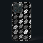 Elder Leaf Pattern Black White Grey<br><div class="desc">Elder tree leaf silhouette in a surface pattern design with grey and white detail on a black background.</div>