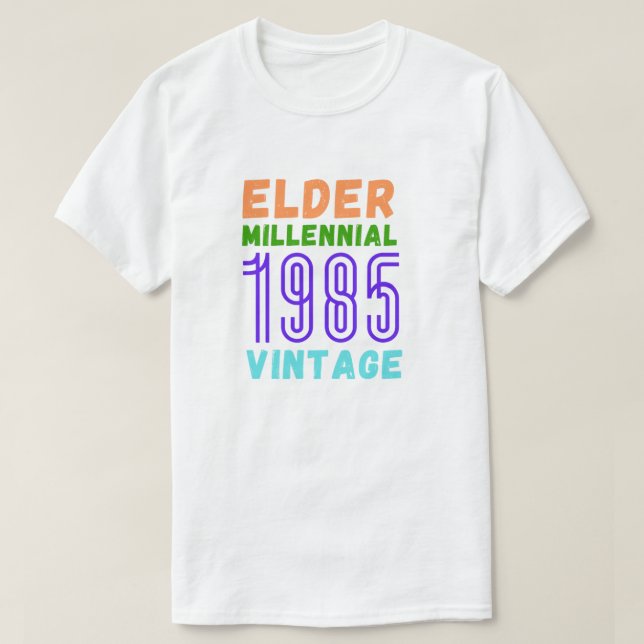 Elder Millennial 1985 Vintages t-shirt (Design framsida)
