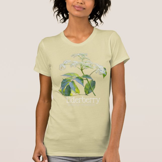Elderberry Sambucus Canadensis i Bloom T Shirt (Framsida)