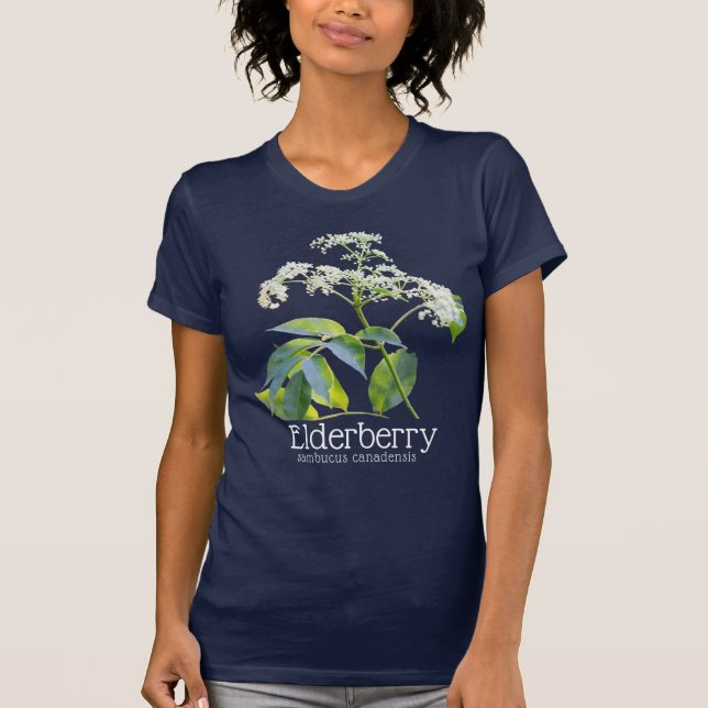 Elderberry Sambucus Canadensis i Bloom T Shirt (Framsida)