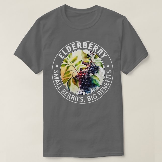 Elderberry Small Berries Stora fördelar T Shirt (Design framsida)